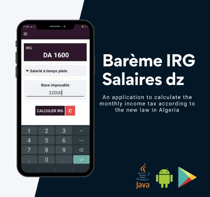 Barème IRG Salaires calculator app